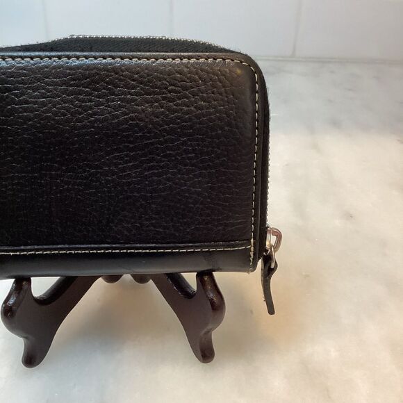 Dooney & Bourke Black Pebbled Leather Bifold Wallet - Picture 6 of 14